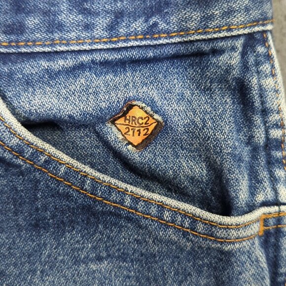 Wrangler FR Jeans Men's 36x36 Fits 36x35 Blue 13 Original Flame Resistant Denim - Picture 10 of 13